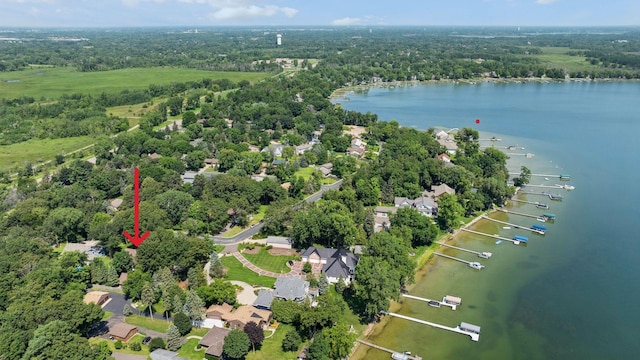 1055 Nelson Dr, Shoreview, MN 55126 - aerial view of property and surrounding area featuring a large body of water
