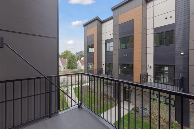 balcony featuring central AC unit