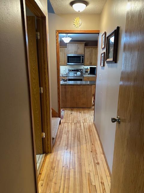 9700 Aspen Ave NW, Bemidji, MN 56601 - hallway featuring light wood finished floors