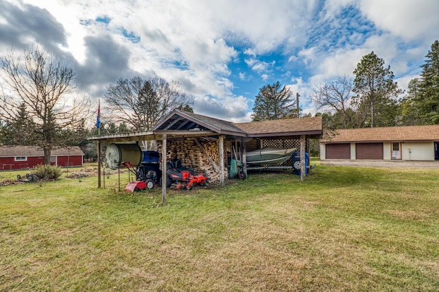 9700 Aspen Ave NW, Bemidji, MN 56601 - exterior space with an outdoor structure and a carport