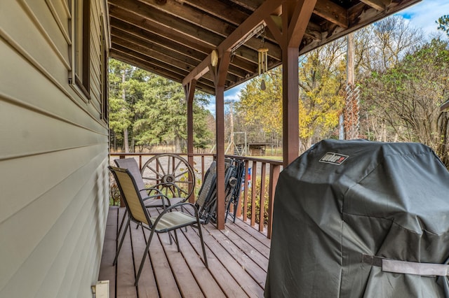 9700 Aspen Ave NW, Bemidji, MN 56601 - deck featuring a grill