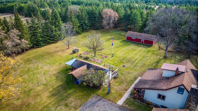 9700 Aspen Ave NW, Bemidji, MN 56601 - drone / aerial view featuring a wooded view