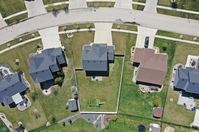 aerial overview of property's location with nearby suburban area