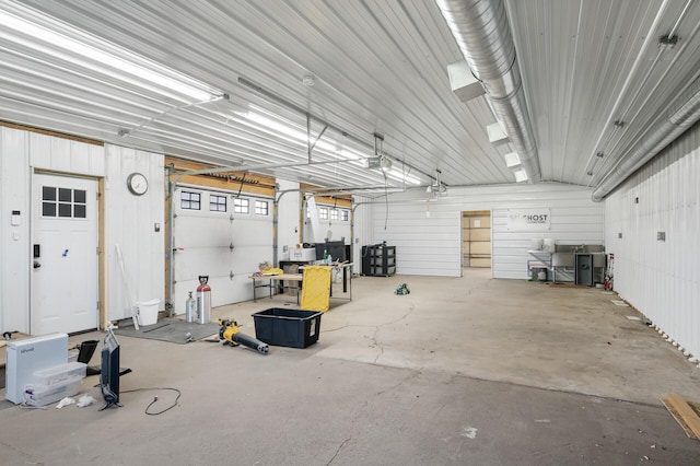 garage featuring a garage door opener