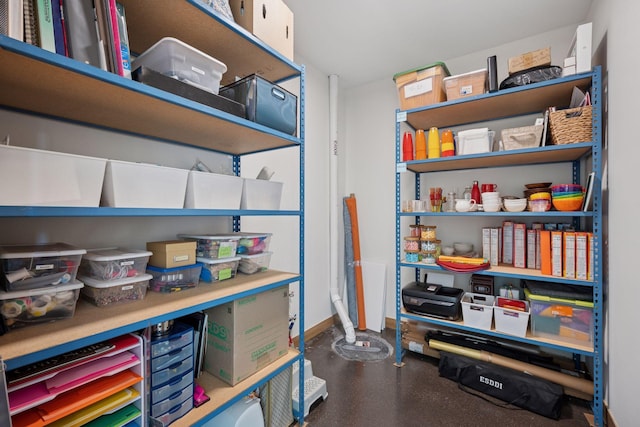 view of storage room
