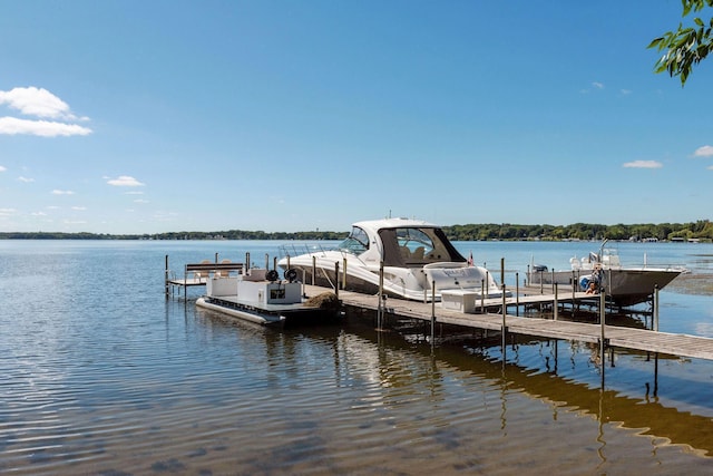 1510 Green Trees Rd, Orono, MN 55391 - dock area featuring a water view and boat lift
