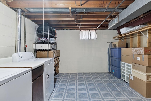 laundry area featuring washing machine and dryer