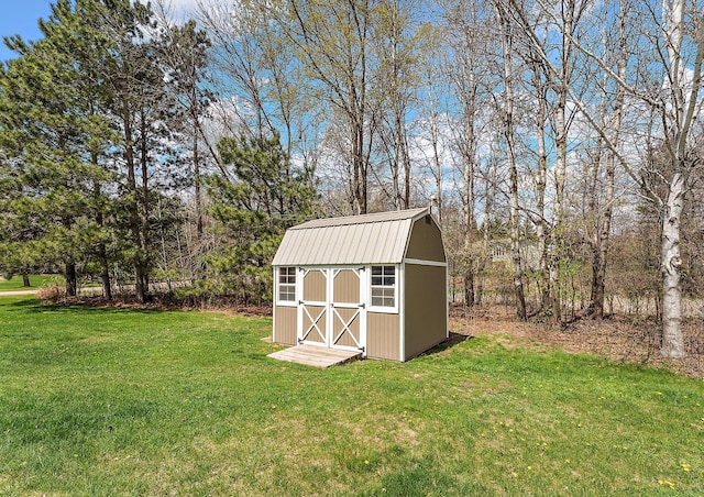 view of shed