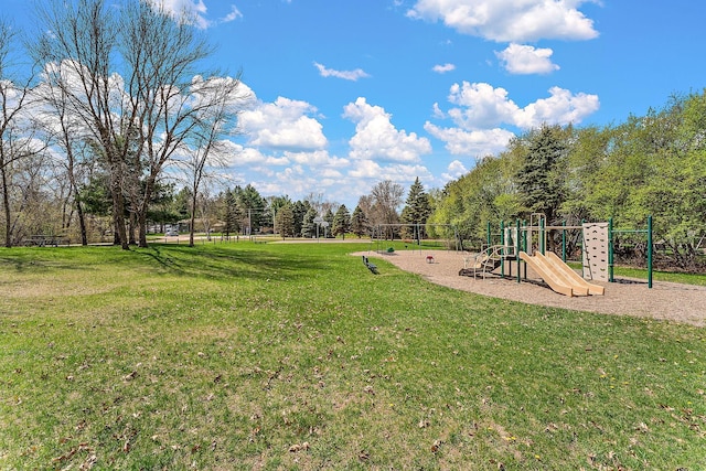 view of yard with playground community