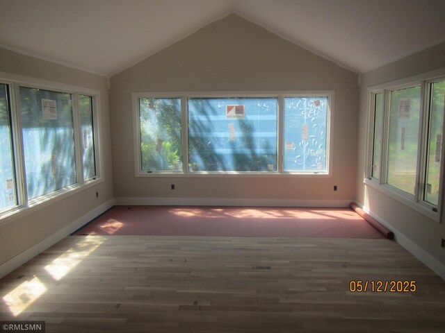 1255 78th St, Victoria, MN 55386 - unfurnished sunroom featuring plenty of natural light and vaulted ceiling