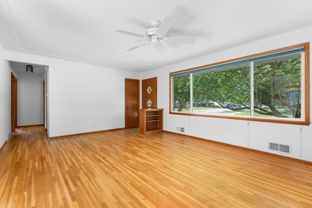 3618 1st St NW, Rochester, MN 55901 - spare room with light wood-style flooring and a ceiling fan