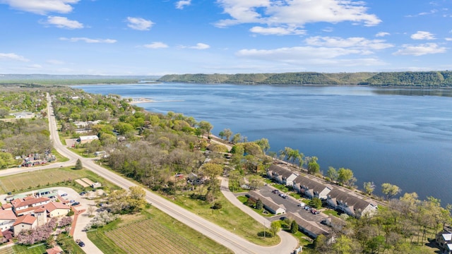 bird's eye view of a nearby body of water