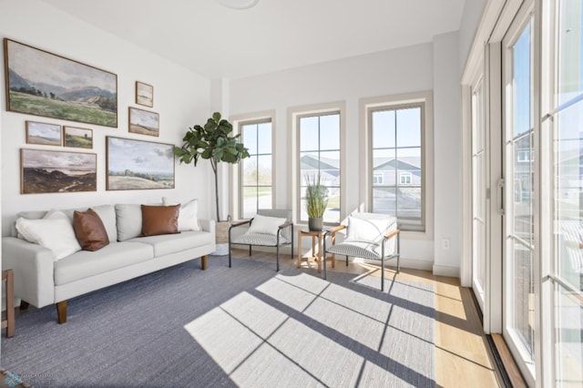 living room featuring wood finished floors