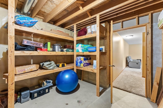 view of storage room