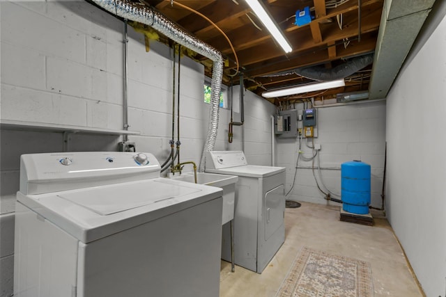 1791 Lois Dr, Shoreview, MN 55126 - washroom with independent washer and dryer and electric panel