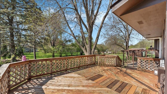 view of wooden deck