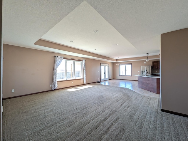 580 Canyon Ln NW, Eyota, MN 55934 - unfurnished living room featuring light colored carpet and baseboards