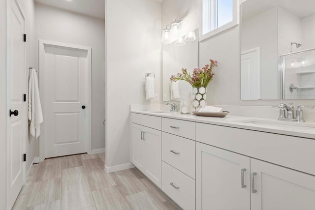12439 Drayton Trl, Apple Valley, MN 55124 - full bath featuring double vanity and a stall shower