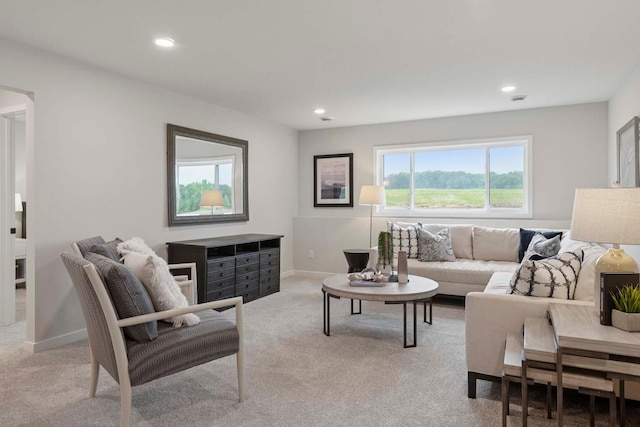 12439 Drayton Trl, Apple Valley, MN 55124 - living room with light carpet and recessed lighting