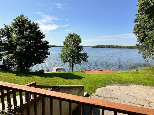 water view with a dock