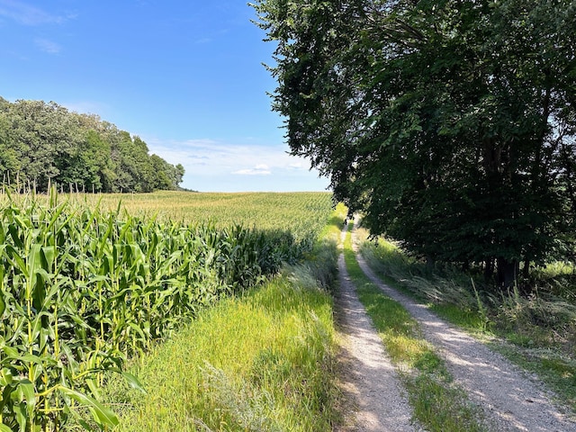 view of street featuring a rural view