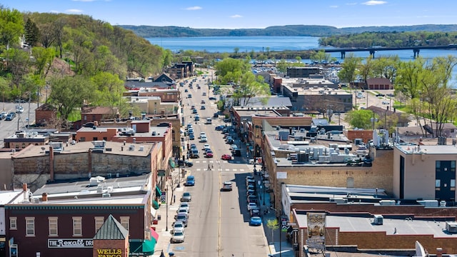 drone / aerial view of a nearby body of water