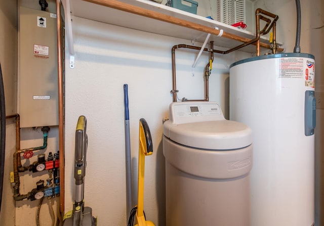 1844 Mount Carmel Dr NE, Alexandria, MN 56308 - utility room featuring electric water heater