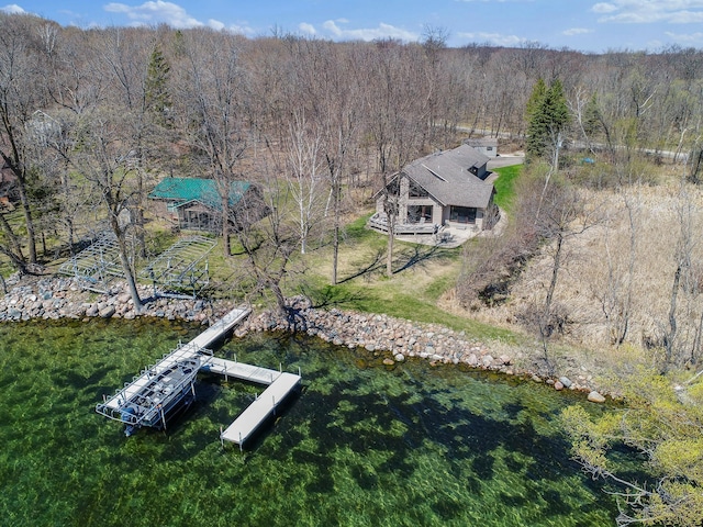 1844 Mount Carmel Dr NE, Alexandria, MN 56308 - drone / aerial view featuring a water view and a view of trees
