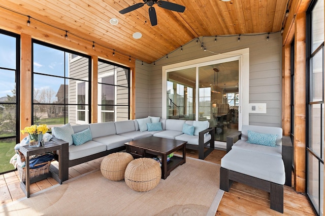 view of sunroom