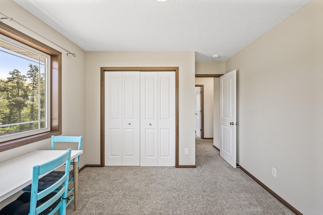 2895 Thunder Bay Ct, Little Canada, MN 55117 - carpeted bedroom with a closet, baseboards, and a textured ceiling