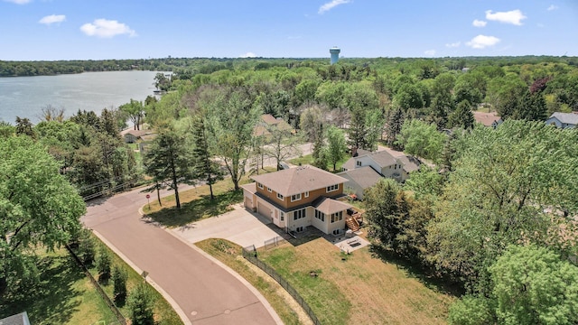 2895 Thunder Bay Ct, Little Canada, MN 55117 - drone / aerial view of a large body of water and a heavily wooded area