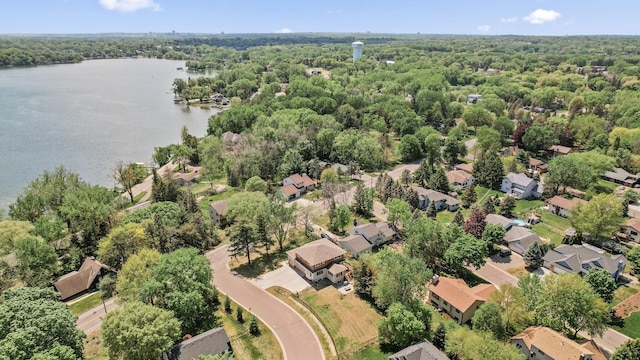 2895 Thunder Bay Ct, Little Canada, MN 55117 - aerial perspective of suburban area featuring a large body of water and a forest