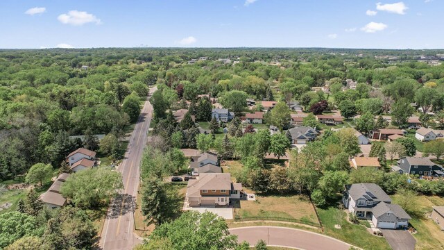 2895 Thunder Bay Ct, Little Canada, MN 55117 - aerial perspective of suburban area with a heavily wooded area