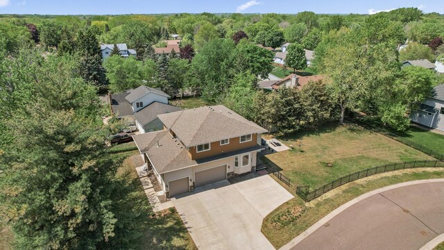 2895 Thunder Bay Ct, Little Canada, MN 55117 - view from above of property featuring a heavily wooded area