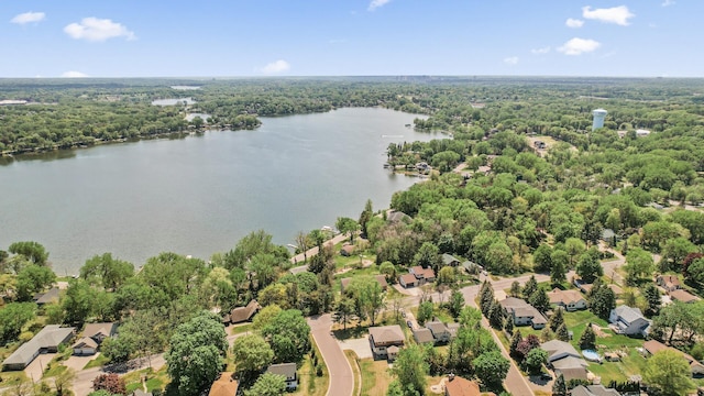 2895 Thunder Bay Ct, Little Canada, MN 55117 - aerial perspective of suburban area featuring a nearby body of water and a heavily wooded area