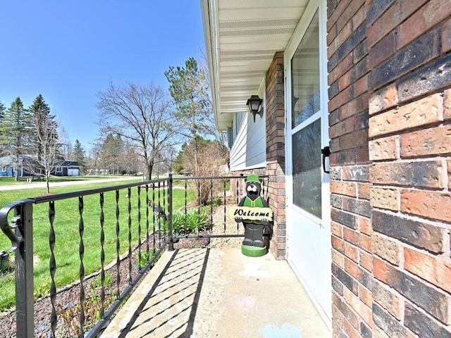 view of balcony