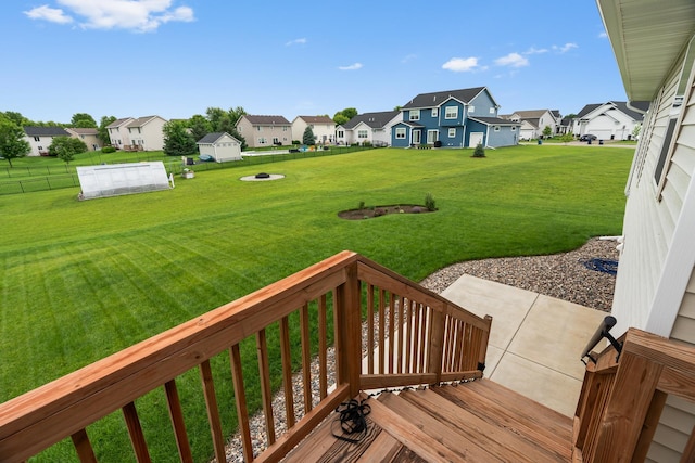 1581 Philipp Way, Shakopee, MN 55379 - view of yard featuring a residential view and a wooden deck