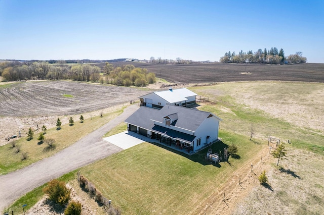 bird's eye view featuring a rural view