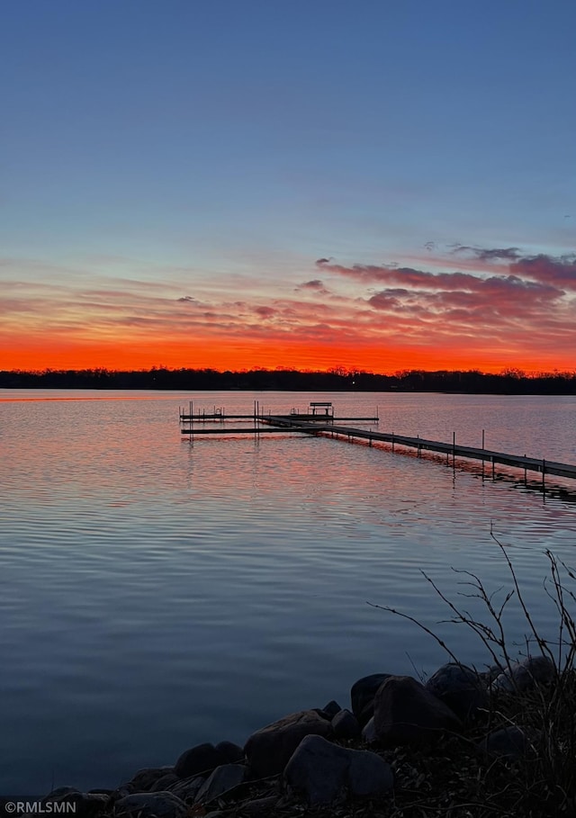 water view with a dock