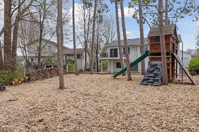 view of jungle gym