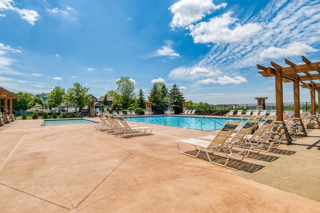 15637 Eddy Creek Way, Apple Valley, MN 55124 - community pool featuring a pergola and a patio area