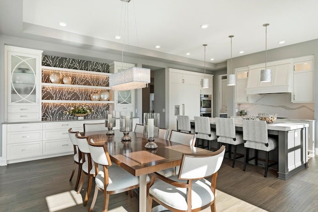 5095 Kelsey Ter, Edina, MN 55436 - dining space featuring dark wood-style floors and recessed lighting