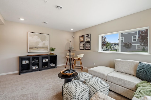 6758 Wildflower Way, Minnetrista, MN 55331 - carpeted living room featuring baseboards and recessed lighting