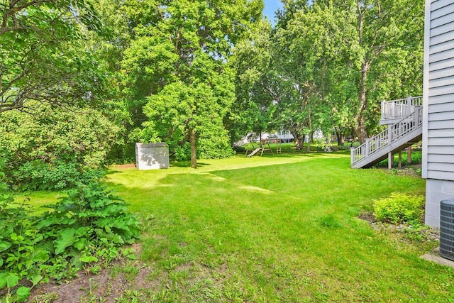 204 10th Ave N, Cold Spring, MN 56320 - view of grassy yard with stairs