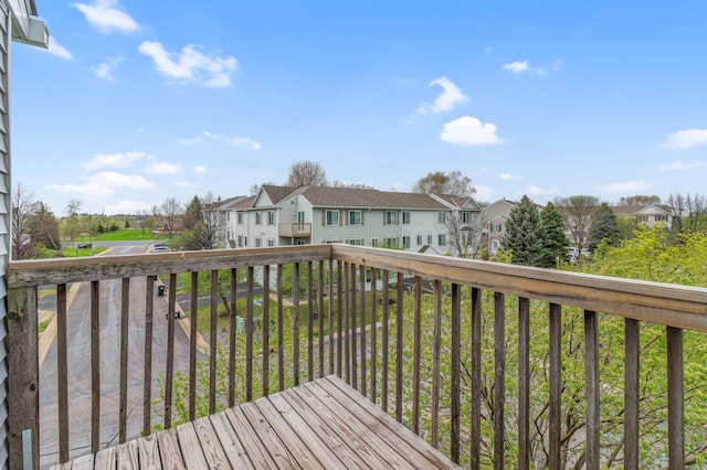 deck featuring a residential view
