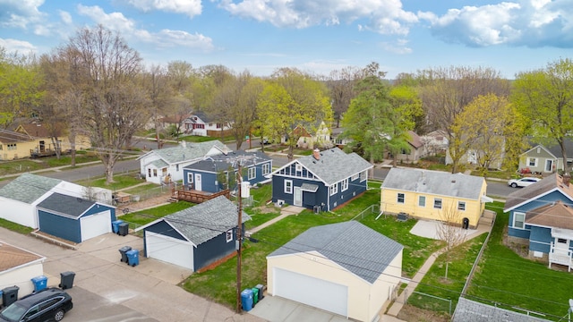 bird's eye view with a residential view