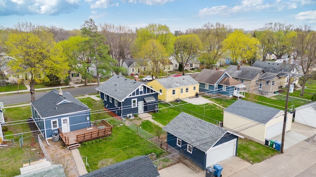 bird's eye view featuring a residential view