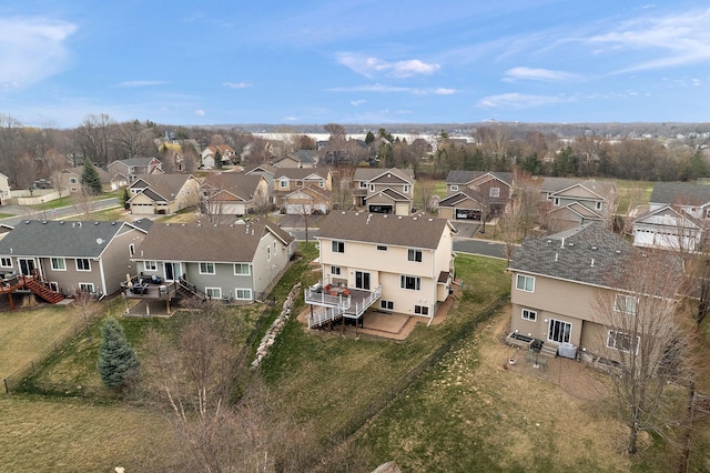 aerial view featuring a residential view
