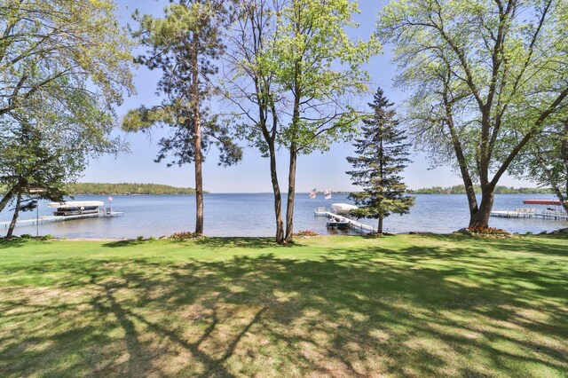 2072 Bluebill Ln SW, Nisswa, MN 56468 - water view featuring a boat dock
