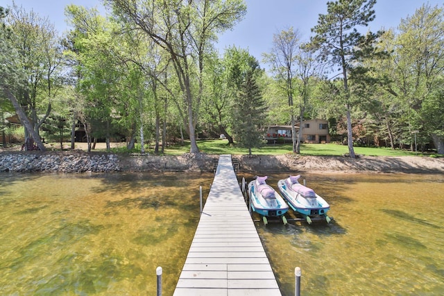 2072 Bluebill Ln SW, Nisswa, MN 56468 - dock with view of scattered trees and a water view